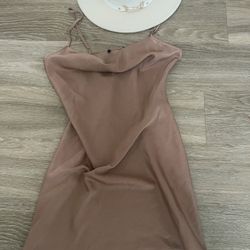 Satin Nude Dress 