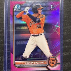 2022 Bowman Chrome Purple Pattern Parallel Adrian Sugastey 1st Bowman Rookie Baseball Card #BP-19 133 Of 199