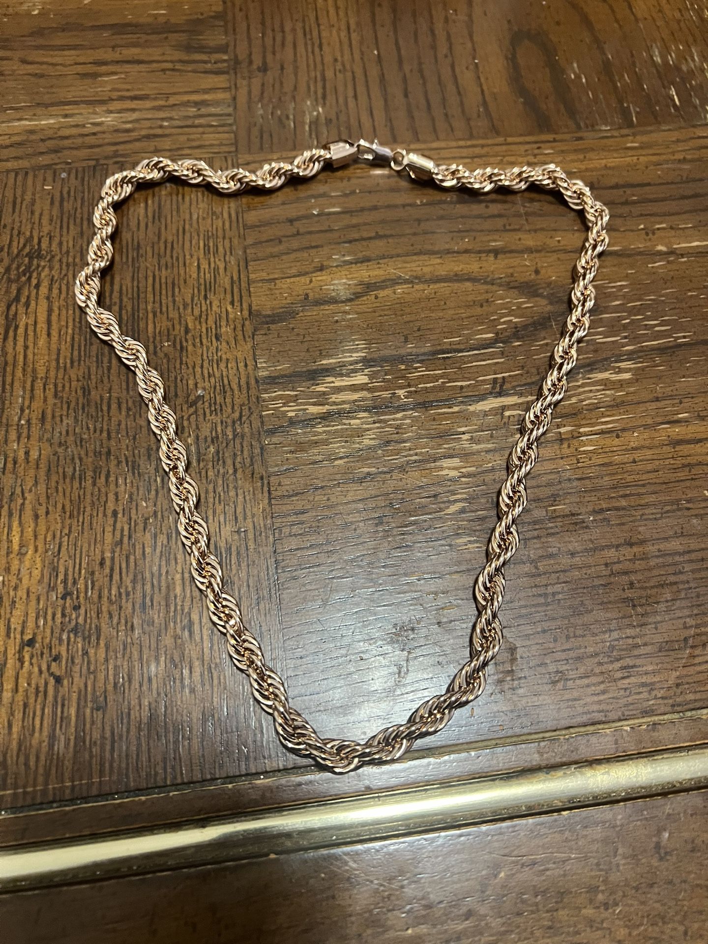 24in 14k Rose Gold Rope Chain