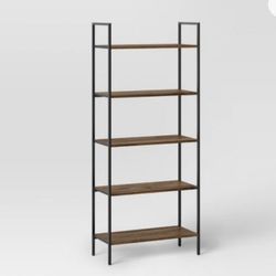 72" Loring 5 Shelf Ladder Bookshelf Black Friday Promo