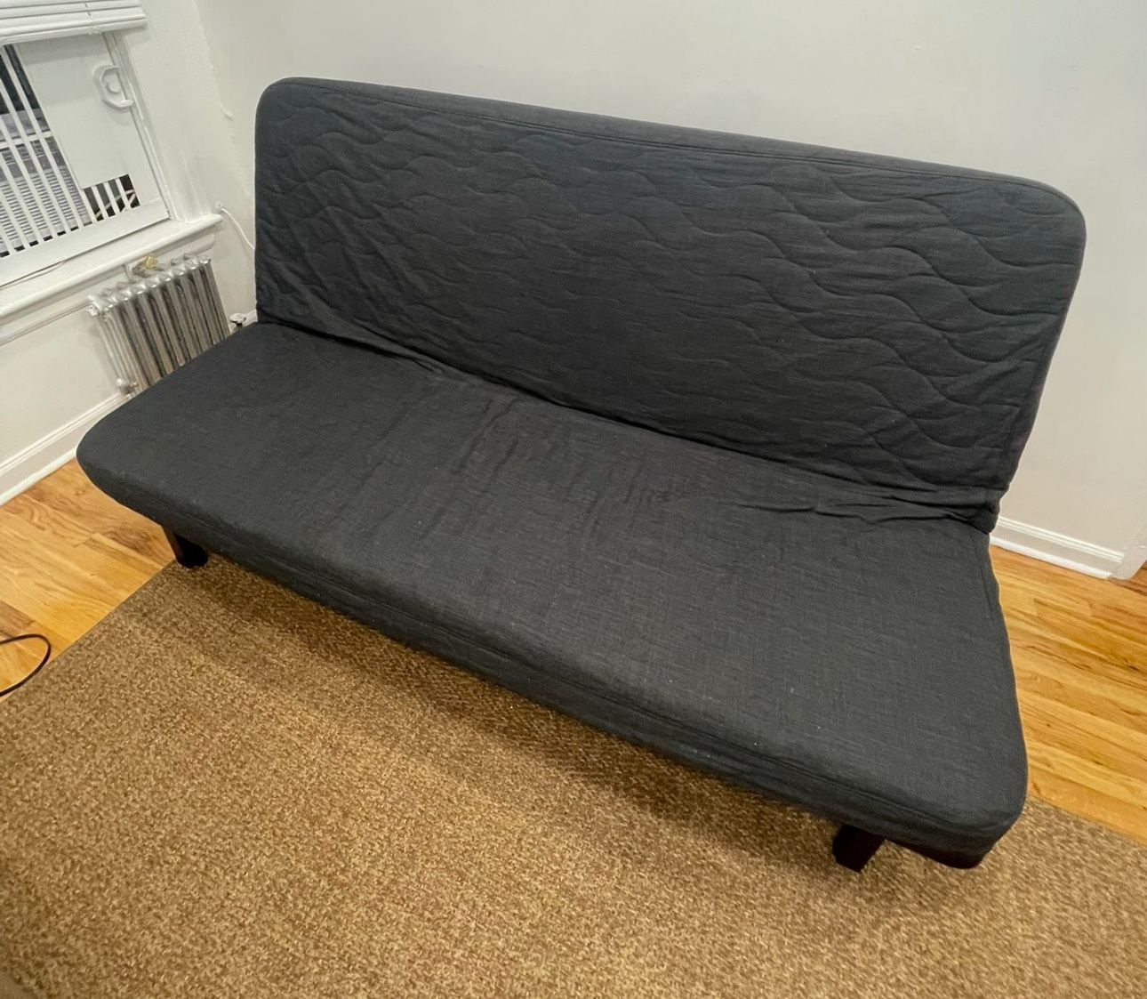 Sleeper sofa, with foam mattress/Skartofta black/light grey