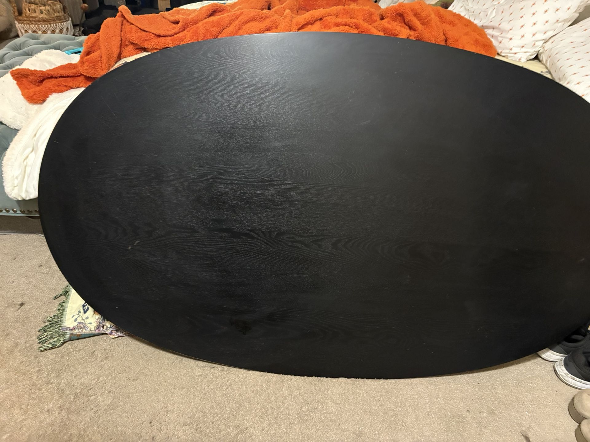 Black Oval MCM Dining Table