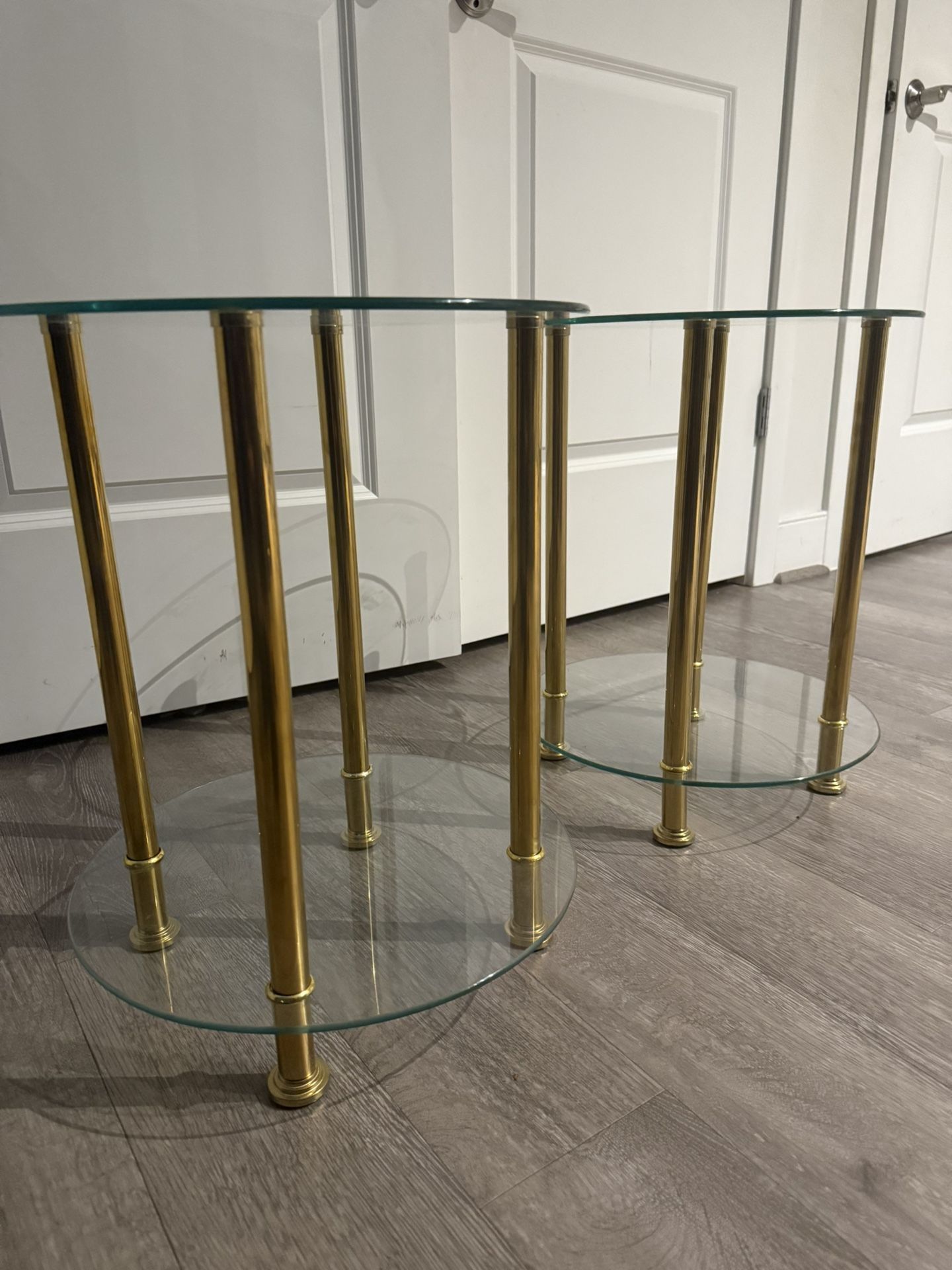 Glass Side Table Set