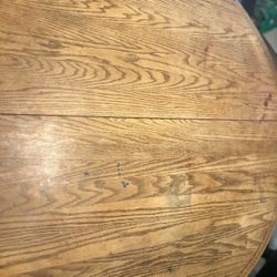 Bookshelf $12 as a little blemish on the bottom shelf or paper Light Solid Wood Round Table For4 $25