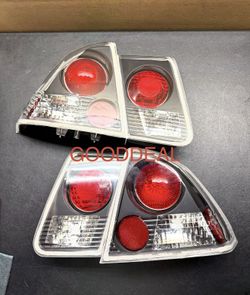 #78 fit 01-03 Honda civic sedan Jdm black taillight tail light lamp
