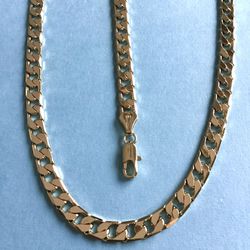 Men’s 2pc Set Includes 24” Cuban Necklace + 8” Bracelet 8mm 14k Gold Plated *Pickup Boca Raton