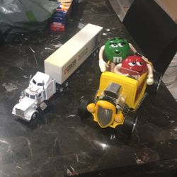 Toys M&Ms Hot Rod and New Ray Tractor Supply 