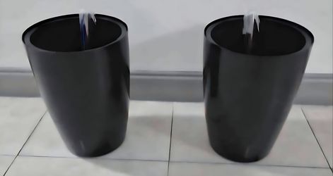 *** NEW LOW PRICE *** PAIR of 16" Black Self Watering Planters (2 for $40) @ Lasting Creations