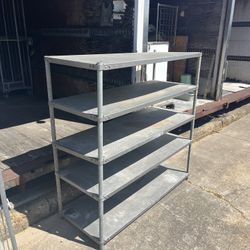 Galvanized 5-tier shelf heavy duty metal rack 60” tool storage solution