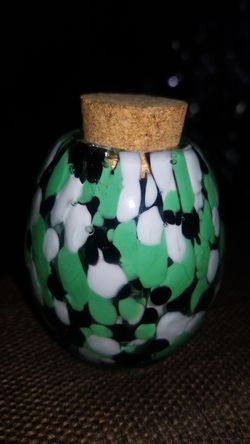 Red Eye Glass Hand Blown Jar