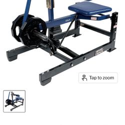 Hammer strength seated calf raise - Plate Loaded- Custom Blue  Leather - Excellent Condition- Make An Offer 