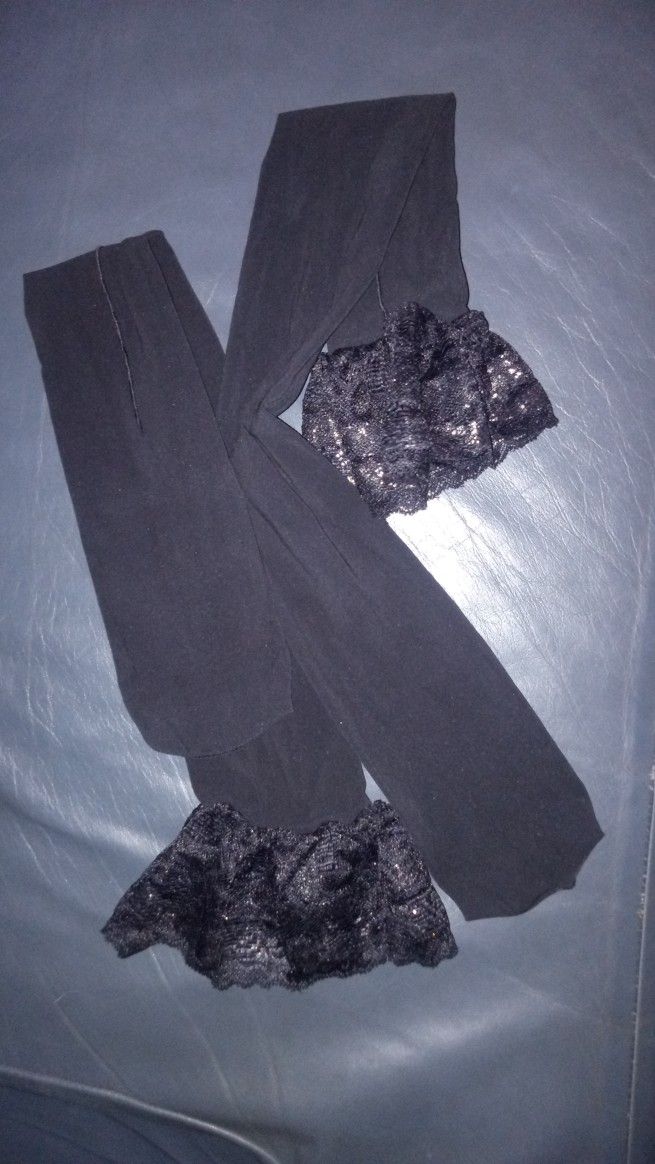 Black Thigh High Stockings