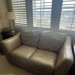 Leather Loveseat 