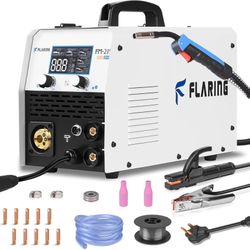 215Amp MIG Welder 120V/240V 6 IN 1 Welding Machine Flux Core/Gas MIG/Stick/Lift TIG/Spot welding/Spool Gun 