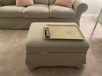 UPPLAND Sofa Totebo light beige Plus Its UPPLAND Cover for ottoman with storage Hallarp beige for Sale in St. Louis MO OfferUp
