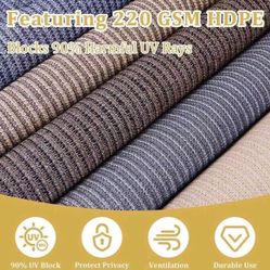 VICLLAX Outdoor Roller Shade 6' W×6' L, Patio Cordless Roller Blinds, Exterior Roll Up Shade with Spliced Design for Patio Porch Gazebo, Wheat