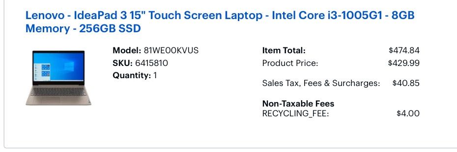 Lenovo Touch Screen Laptop