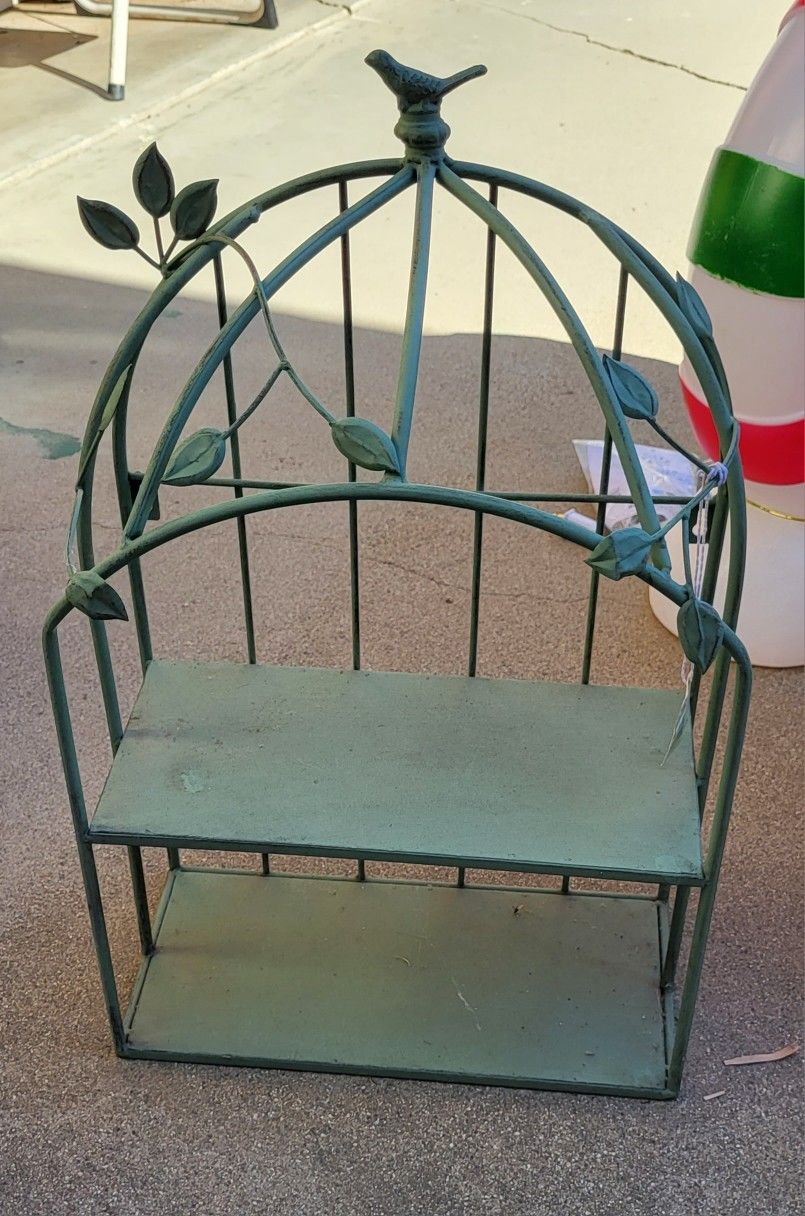 Cute Bird Cage Style Wall Shelf New