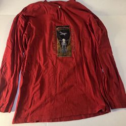 Vintage Harley Davidson Motorcycles Long Sleeve Shirt S Red