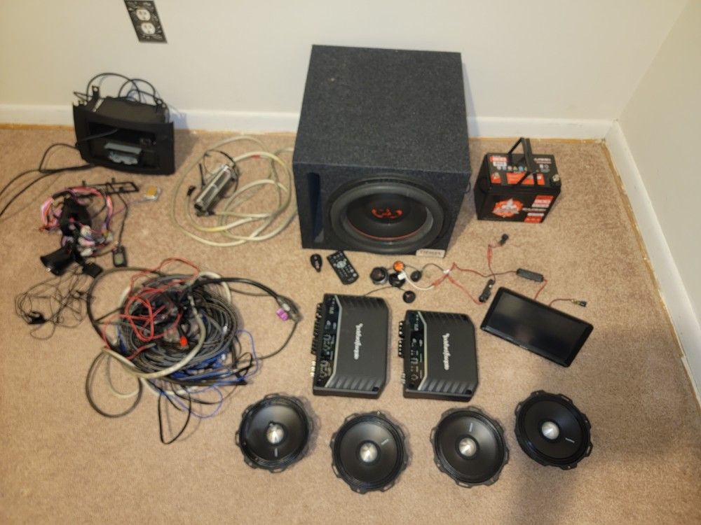 Sony Car Stereo W/Amps, Speakers, Remote Start And 12" Subwoofee