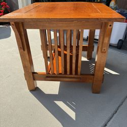 Mission style end table
