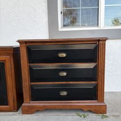 Black And Oak Dressers 