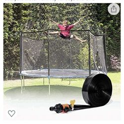 FJYQOP Trampoline Sprinkler Waterpark, Outdoor Water Game Sprinkler for Trampoline, Fun Summer Backyard Water Park Toy for Boys and Girls