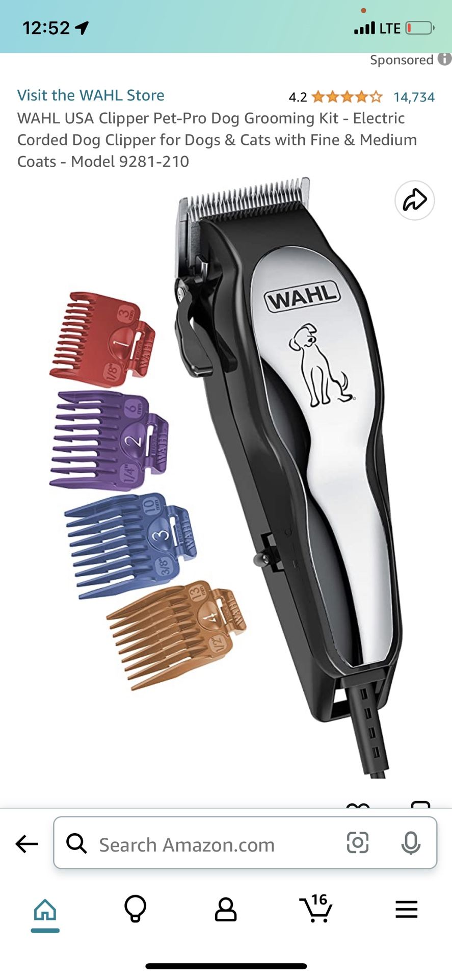 Wahl dog top hair trimmer