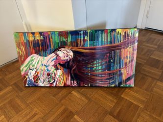 Sarah Stieber - canvas hand-finished print - "Long Hair Don't Care"