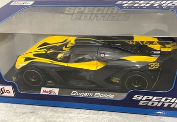 Bugatti Bolide 1:18 diecast car.  Yellow & Black