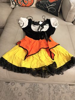 Charades Candy Corn Witch Costume Girl's Size Medium