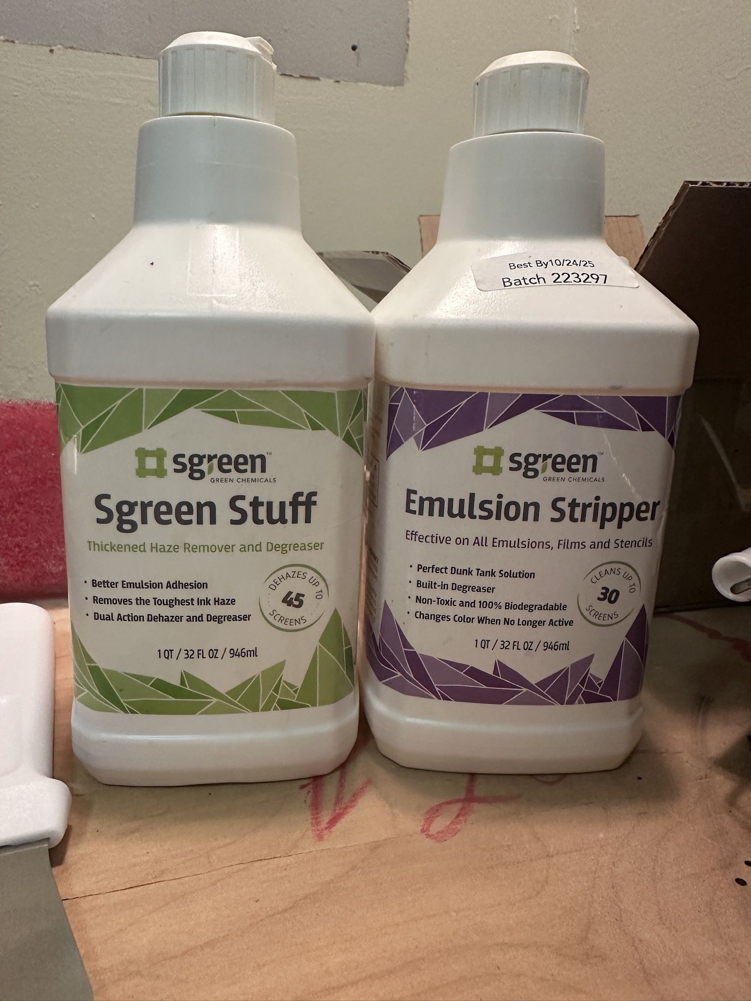 Screen Cleaners (Screen Printing)  