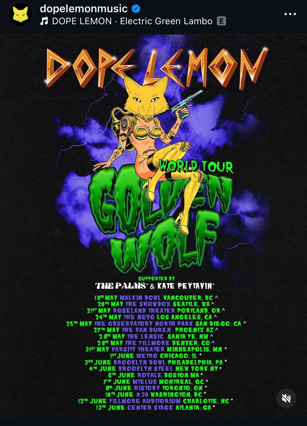 6 Tickets For Dope Lemon @ The Observatory 5/25/25