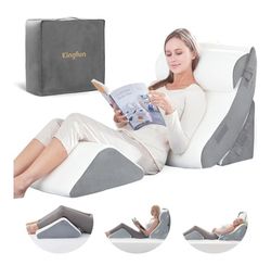 Kingfun 4PCS Orthopedic Bed Wedge Pillow Set