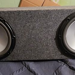 $200 Or Best Offer(Like New) Dual 12in Kenwood Bass Subwoofers In A Wedge Downfiring Enclosure 