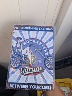 Rockabilly Garage Vintage-Style Metal Sign