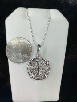 Atocha silver coin necklace