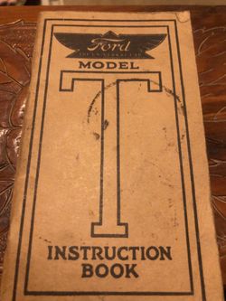 Vintage Model T Instruction Manual