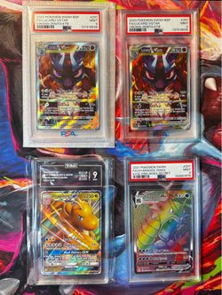 NM PSA, TAG, Slabs, Dragonite GX, Lucario VStar, Gyarados Vmax, Mega Zygarde EX (Raw NM)