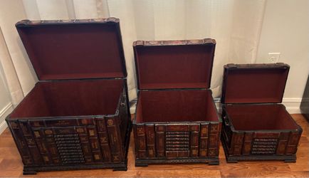 3 Box Storage Nesting Trunks (23x16x18)