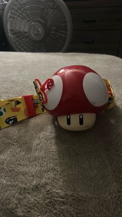 Super Mario Mushroom Cup with Lanyard Strap