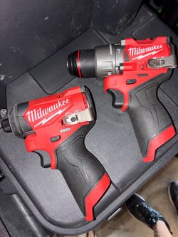 Milwaukee Drill and Driver Set, Batteries and Charger