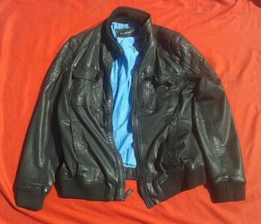 Black rivet leather jacket
