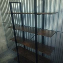 Metal And Wood Five Tier Display Shelves $60