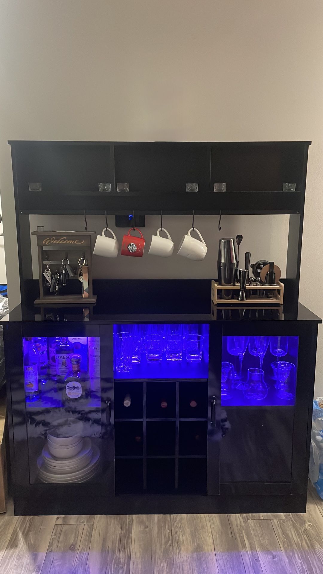 Beautiful LED Shelf/Coffee Bar