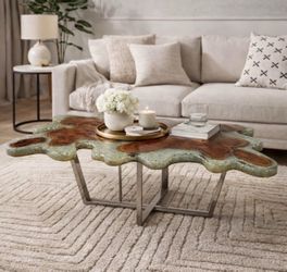LIVE EDGE RESIN COFFEE TABLE