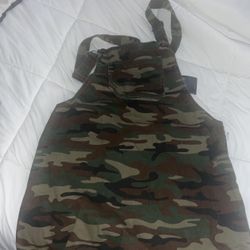 Forever 21 Camel Overall Dress