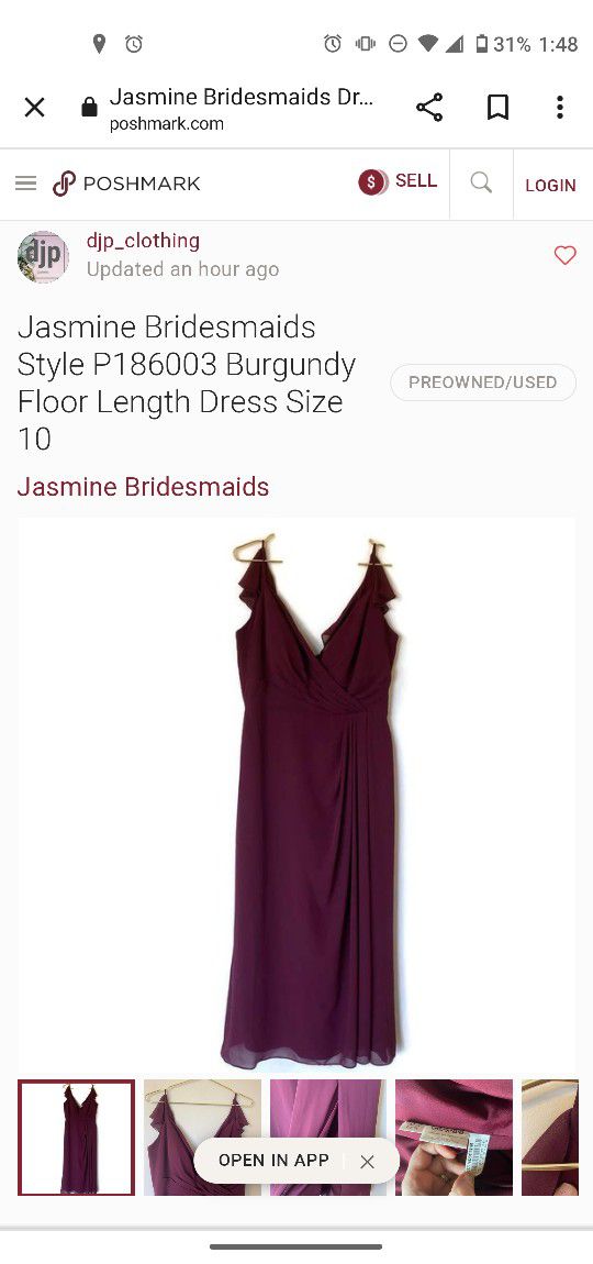 Red Bridesmaids Or Party Dress (S)