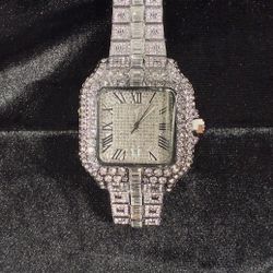 Iced Out Square Face Watch | Men’s Luxury Style
