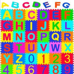 Puzzle mat with letters